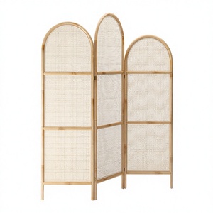 New Arrival Coastal <b>Partition</b> Rattan Room Divider Customized Decorative Wall Divider Retractable Movable Firm Structure - Product Image 3