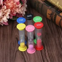 Set Jam Pasir Warna-warni 6 Buah, 30 Detik, 1, 2, 3, 5, 10 Menit, untuk Permainan Kelas Anak, Hadiah, Dekorasi Rumah