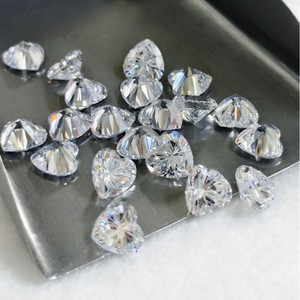 Heart Cut Cubic Zirconia Gemstone Clear For Jewelry Making 5ASPG Cut Lab Created Zircon Stone - Product Image 1