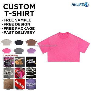 เสื้อยืดครอปแขนสั้นลำลองแบบยูนิเซ็กซ์ สีพื้นเนื้อนุ่ม ผ้าฝ้าย 100% ทรงปกติ พิมพ์ลายโลโก้ เหมาะสำหรับใส่ในฤดูร้อน - Product Image 2