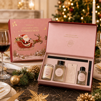 Coffret Cadeau de Noël en Gros : Parfum EDP 100ml, Diffuseur à Bâtonnets, Bougie – Coffret de Luxe 4 Pièces pour Femme, Parfum de Fêtes