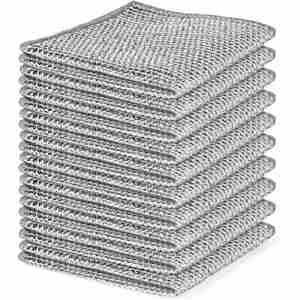 Essuie-tout de cuisine multi-usages en polyester réutilisable, anti-rayures, double couche - Product Image 1