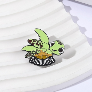 Sming Pins Dễ Thương Rùa Biển Duuuuude Men Pins Vui Động Vật Phim Hoạt Hình Kim Loại Trâm Cài Ba Lô Ve Áo Phù Hiệu Đồ Trang Sức Quà Tặng - Product Image 3