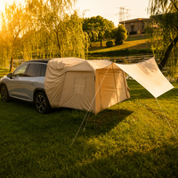 Carpa Inflable para Puerta Trasera de SUV, 380x230cm, Tela Oxford 210D, Casa de Campaña Trasera para Auto, PVC de Alta Resistencia, Columna de Aire, Portátil y Ligera