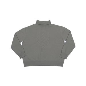 เสื้อสวมหัวแขนยาวทรงหลวมสำหรับผู้หญิงคอตั้งผ้าขนแคชเมียร์ถักสำหรับฤดูใบไม้ร่วงงานตามสั่ง - Product Image 2