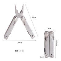 Multi-outil professionnel 17-en-1 avec lame de gaine en nylon incluse cadeaux de camping et de chasse de survie de qualité bricolage pour les hommes papa