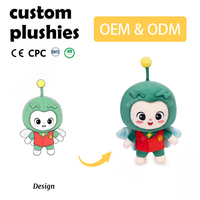 Jouets en peluche personnalisés pour enfants, mascotte IP sur mesure, faible MOQ, tissu durable avec rembourrage en coton biologique