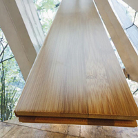 Plancher en bambou massif JOYE, 15 mm, couleur charbon, design traditionnel, installation flottante, pour usage hôtelier, qualité/concret, garantie 1 an
