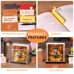 Tarjeta de Notas 3D con Diseño de Personaje Mago, Grabada y Desprendible, con Retroiluminación LED, Plataforma de Matriz Mágica, Diseño de Fantasía, Arte en Papel - Product Image 5