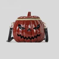 Tas Selempang Wanita Motif Labu Halloween Custom OEM, Tas Bahu Messenger Kartun, 4 Warna, Grosir Pabrik