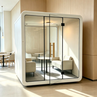 Cabine insonorisée moderne en aluminium pour bureau, maison, hôtel, espace de travail, isolation acoustique pour espace de coworking