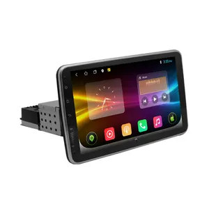 Factory Direct Sales Overseas edition 10.1-inch single din universal Android navigation 360-degree rotating car radio