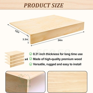Protector Multiusos de Madera Maciza para Estantes de Alambre, Antiarañazos e Impermeable, para Armarios y Lavanderías - Product Image 2