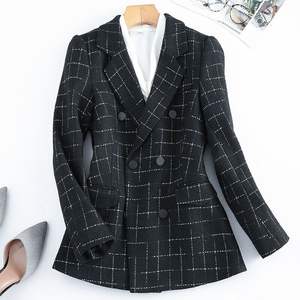 Completo in <span class=keywords><strong>Tweed</strong></span> da Donna, Tailleur a 2 Pezzi, Elegante Abito con Blazer Formale e Raffinato - Product Image 5