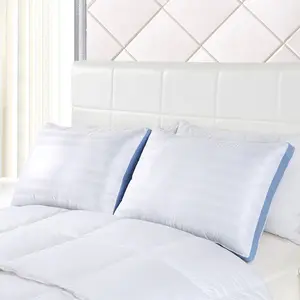 Оптовая Продажа с фабрики, домашняя полосатая двухкомпонентная кровать, подушки для сна, альтернативная гостиничная подушка