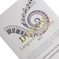 Quantité minimale de commande bas Logo personnalisé feuille d'or en relief impression conception privée étiquette d'autocollants en papier étanche pour bouteilles en verre de parfum de whisky