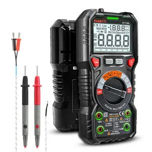 Kaiweet Multimeter 6000 tombol hitungan desain True RMS pengukur jarak otomatis Voltmeter Amp Volt Diode Temp Multimeter Tester