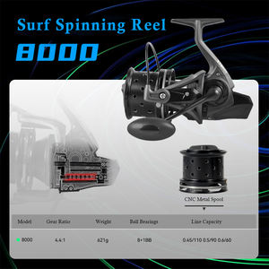 <span class=keywords><strong>Moulinet</strong></span> de pêche en eau salée en mer, bobine métallique CNC <span class=keywords><strong>longue</strong></span> <span class=keywords><strong>distance</strong></span>, 8000 - Product Image 2