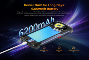 HOTWAV Cyber 17 Rugged Phone 6.75 Inch NFC 48MP Main Camera 6200mAh 6+128GB Android 16 Outdoor Camping <b>Light</b> 120Hz High Refresh - Product Image 5