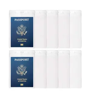Vente en gros de logo personnalisé Australie étanche en plastique transparent PVC transparent carte imprimée porte-passeport