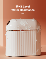 Poubelle intelligente à capteur tactile sans contact en plastique ABS de 10 L avec couvercle, étanche IPX4 pour utilisation dans la salle de bain