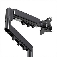 Support de bureau flexible à ressort à gaz pour ordinateur portable ou ordinateur, bras de moniteur réglable, support ergonomique pour ordinateur portable, accessoires audio-vidéo pour la maison