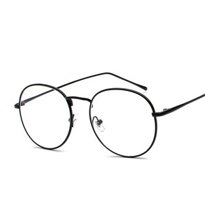 Maidis Round Metal Frame Eyeglasses Women's Plano Lenses Blue Light Protection Fashion Trend Street Style - Product Image 2