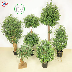 Plante verte artificielle résistante aux UV avec pot pour la décoration de jardin extérieur - Product Image 6