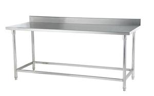 Best Selling 304 Stainless <b>Steel</b> <b>Commercial</b> <b>Kitchen</b> Work Table with Backrest Round Leg Top Seller in <b>Steel</b> <b>Fabrication</b> Equipment - Product Image 2