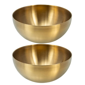 <span class=keywords><strong>Bol</strong></span> à Salade et Fruits Rond Doré de Haute Qualité en Acier Inoxydable – Récipient de Mélange pour Légumes, Cuisine et Restaurant - Product Image 1