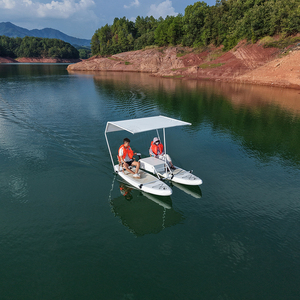 Tabla de Paddle Surf Inflable de Moda con Doble Asiento, Embarcación Acuática Portátil, Catamarán Inflable para Pesca - Product Image 2
