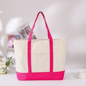 40*35*10cm Blank Heavy Duty Stylish Canvas Einkaufstasche mit einer externen Tasche Daily Essentials Party Favor Hochzeits geschenk - Product Image 4