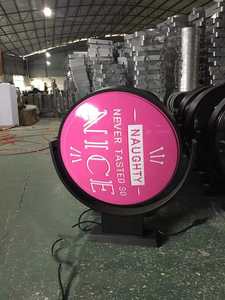 レストランラウンド回転屋外Led広告ライトボックスパブソーラー回転サイン - Product Image 5