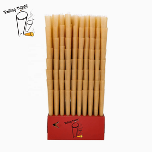 Customized LOGO1 1/4 king size roll paper unbleached disposable slow burning conical roll paper for <b>smoking</b> - Product Image 2