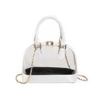Sac à bandoulière transparent en PVC imperméable tendance 2025 pour femme avec fermeture éclair, idéal pour l'été