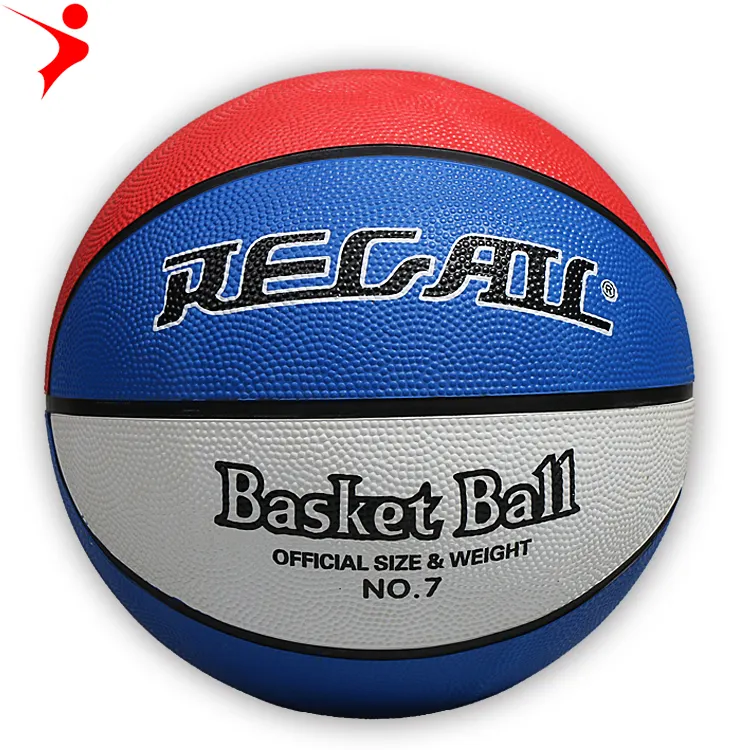 Regail good rubber basket ball Street Outdoor Basketball no.7 and no.5 blue/red/white color basketball welcome customs