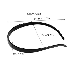 批发塑料细头带简单半透明光滑豹纹发带女头带 - Product Image 6