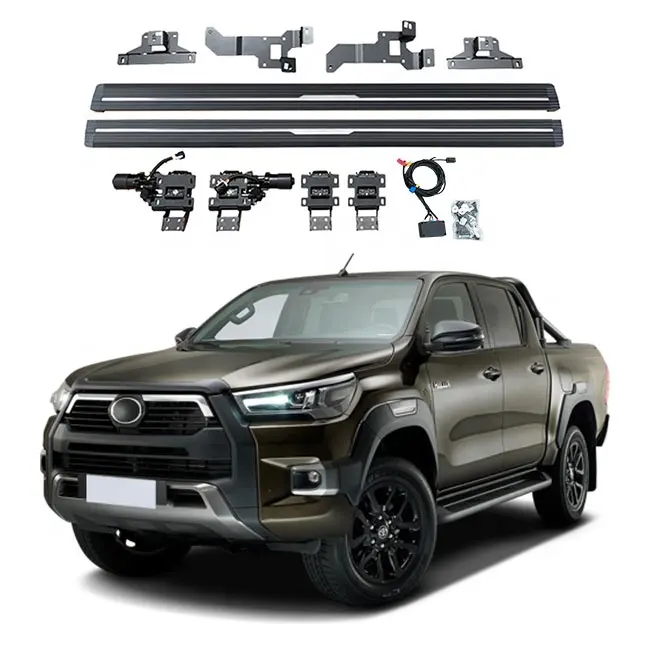 Customized Pickup 4X4 aluminium accessories board run step running board for toyota hilux revo crew cab 2020 2023