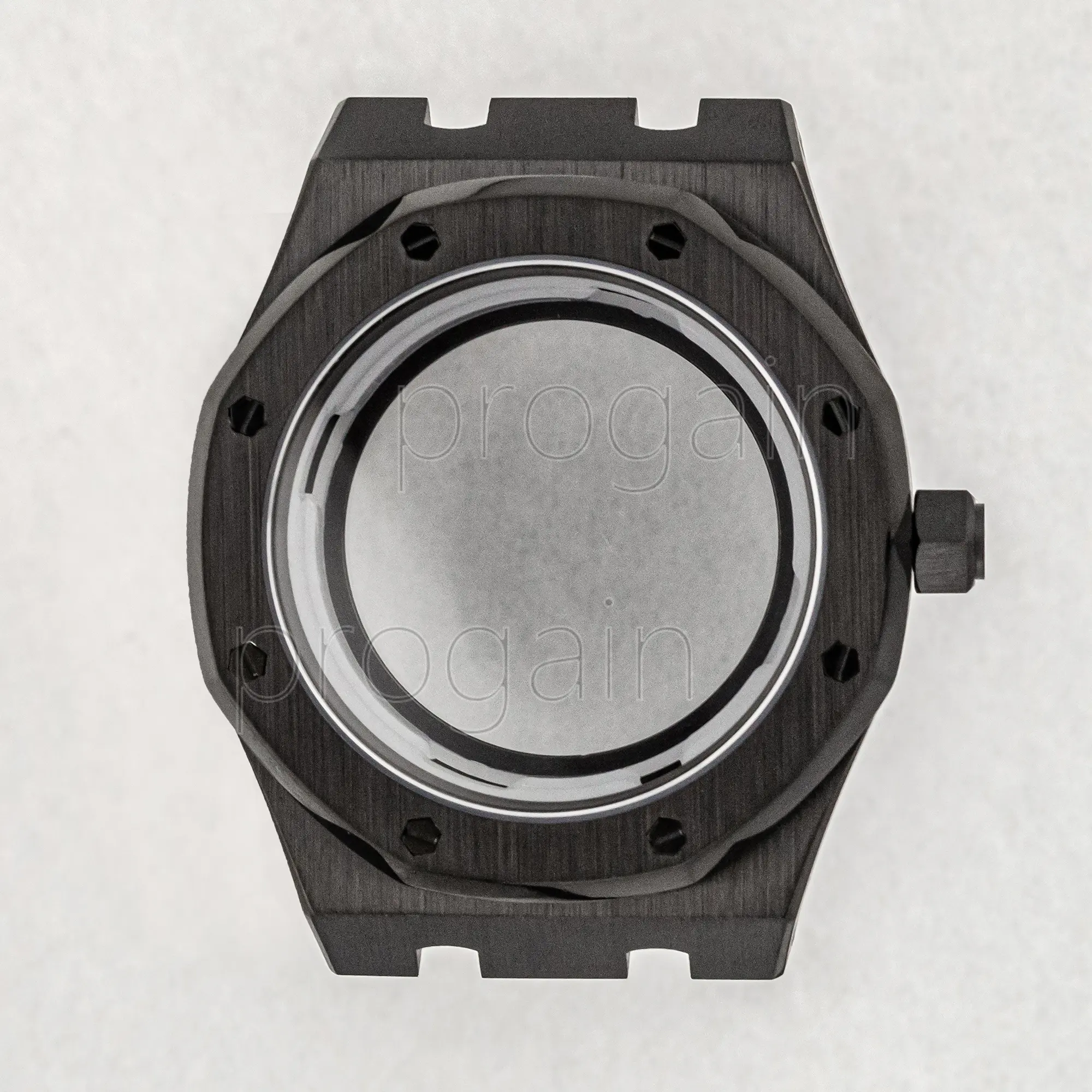 Caja de reloj negra de 42MM, accesorios modificados NH35, caja de reloj de movimiento mecánico, cristal de zafiro, compatible con esfera 31,8, resistente al agua