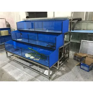 Moderne Aangepaste Aquarium Gigantische Vissentanks Verticaal Groot Zout Water Groot Aquarium Commerciële Glazen Aquarium