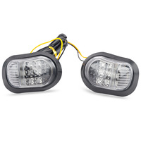 Clignotant LED pour moto, style rétro modifié, super lumineux, pour scooter, avant/côté, design nid d'abeille