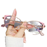 Nouvelle Arrivée Lunettes Classiques à Monture Métallique Pleine, Verres Photochromiques, Anti-Lumière Bleue, Style Œil de Chat, Unisexe