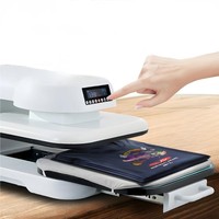 Presse à chaud portable au design compact et presse à vêtements, idéale pour les services d'impression mobiles