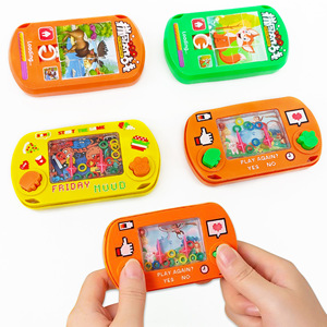 Consola de juegos portátil 2 en 1: rompecabezas deslizante y juego de lanzamiento de anillo de agua, Mini Arcade portátil para niños - Product Image 1