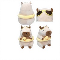Peluche Capybara Mignonne en Gros, Super Douce, en Polyester et Coton PP, Certifiée CE, avec Maille PP, Cadeau de Noël, Prise en Charge OEM/ODM