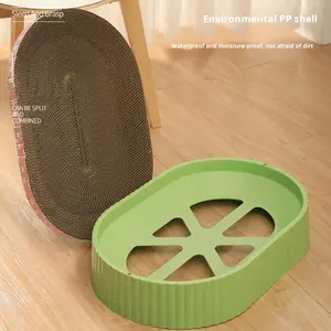 Rascador para Gatos Grande, Resistente al Desgaste, Antideslizante y Resistente a los Arañazos, <span class=keywords><strong>Protector</strong></span> de Sofá Minimalista, PP + Papel Corrugado - Product Image 4