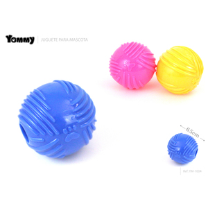 Jouet interactif pour animaux Yommy, balle en caoutchouc de 6,5 cm pour chiens et autres animaux de compagnie - Product Image 1