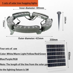 Factory Wholesale 60W <strong>D</strong>:425MM <strong>Solar</strong> Tree <strong>Lights</strong> Outdoor Waterproof IP65 Aluminum Circular LED <strong>Light</strong> <strong>Solar</strong> Tree - Product Image 4