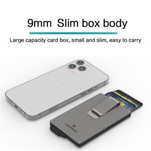 Porte-cartes de crédit CardHoda Slim en aluminium avec blocage RFID antivol pour affaires, pour portefeuille, tendance, 6 pouces, 9 mm - Product Image 3