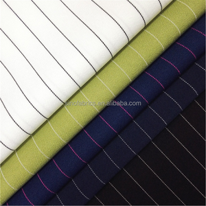 Tissu jacquard sergé double épaisseur 28/2+40D T/R teint en fil, à rayures élastiques, poids lourd, pour costumes et pantalons décontractés pour hommes - Product Image 1